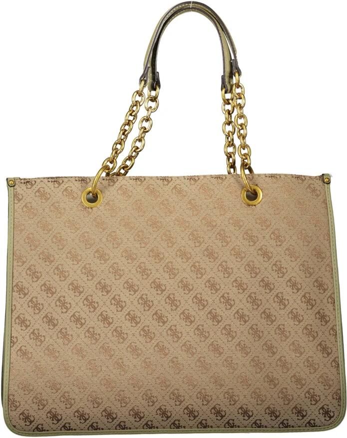 Guess Groene Polyester Handtas met Schouderhengsels en Binnenzak Green Dames