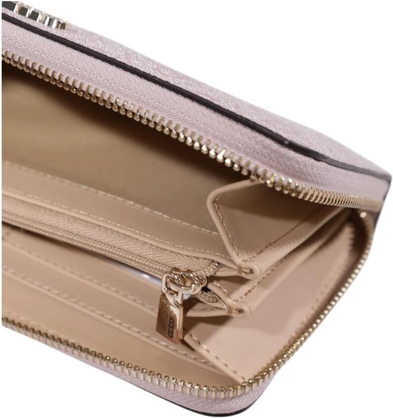 Guess Stijlvolle portemonnee met rits en vakken Pink Dames