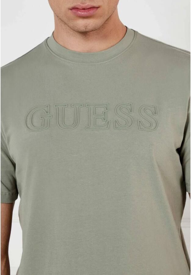 Guess Heren Alphy Groene T-shirt Lente Collectie Green Heren