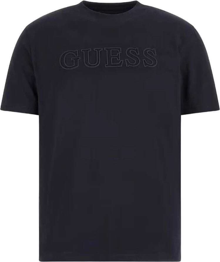 Guess 3D Logo Biologisch Katoenen T-Shirt Blauw Blue Heren - Foto 2