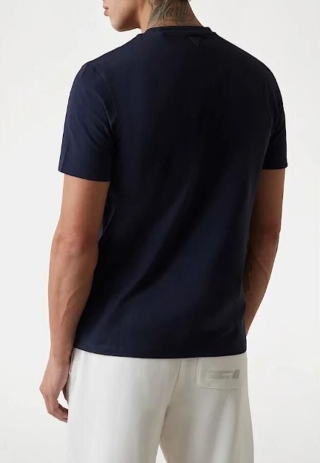 Guess 3D Logo Biologisch Katoenen T-Shirt Blauw Blue Heren - Foto 7