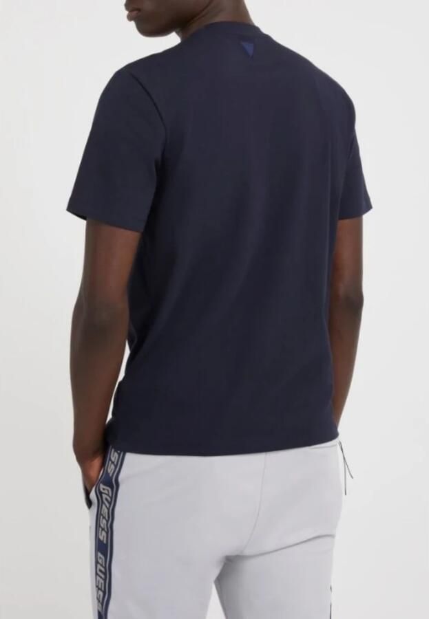 Guess 3D Logo Biologisch Katoenen T-Shirt Blauw Blue Heren - Foto 4