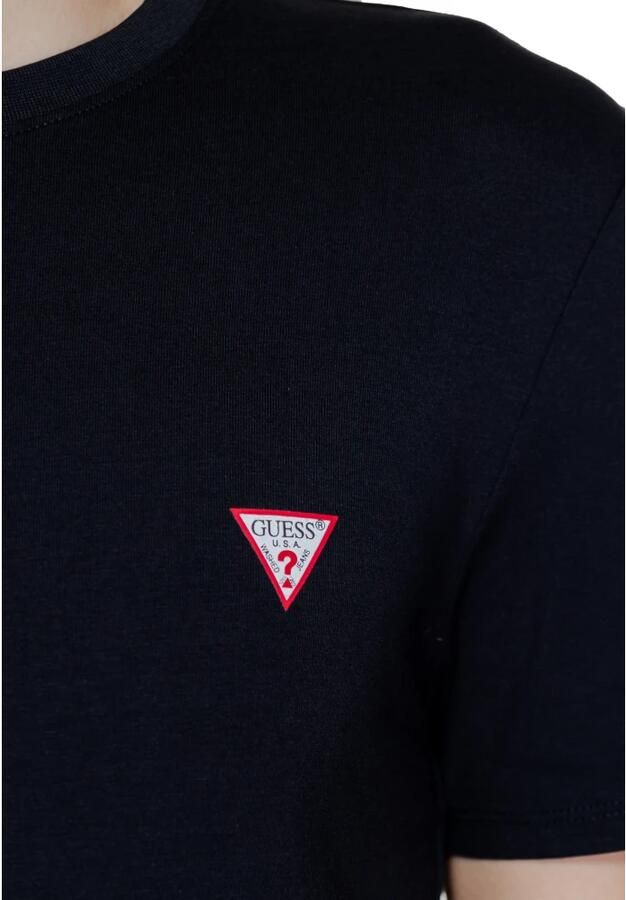 Guess Zwarte T-shirts en Polos met lange mouwen Black Heren