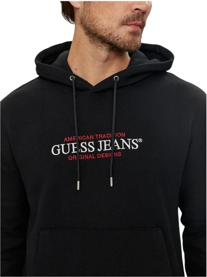 Guess Herenmode Hoodies Amerikaanse Traditie Black Heren