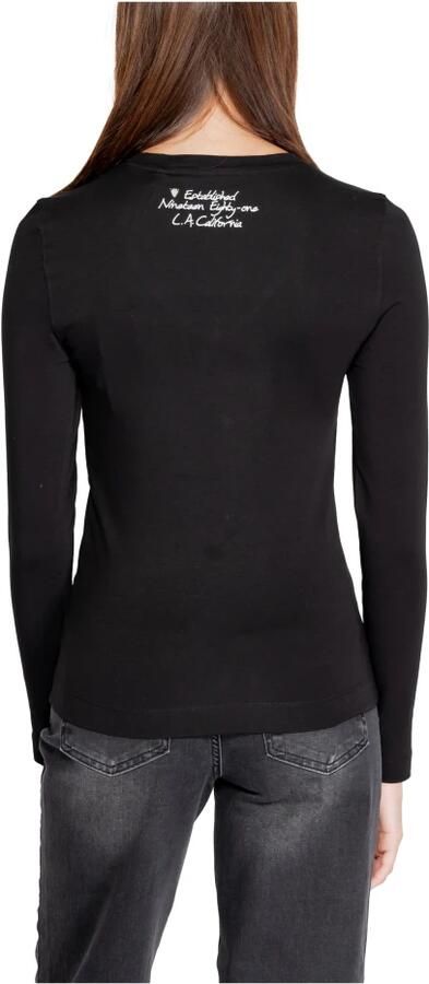 Guess Zwart Bedrukt T-shirt met Lange Mouwen Vrouwen Black Dames - Foto 3