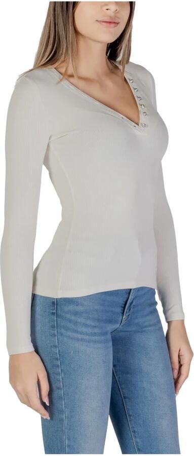 Guess T-Shirt Lange Mouw LS KYLA RIB HENLEY W4BP51 KBCO2 - Foto 2