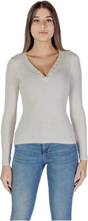 Guess T-Shirt Lange Mouw LS KYLA RIB HENLEY W4BP51 KBCO2 - Foto 5