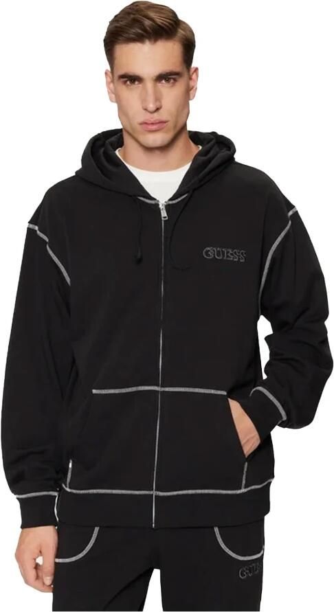 Guess Hoodie met rits Zwart Regular Fit Black Heren - Foto 3