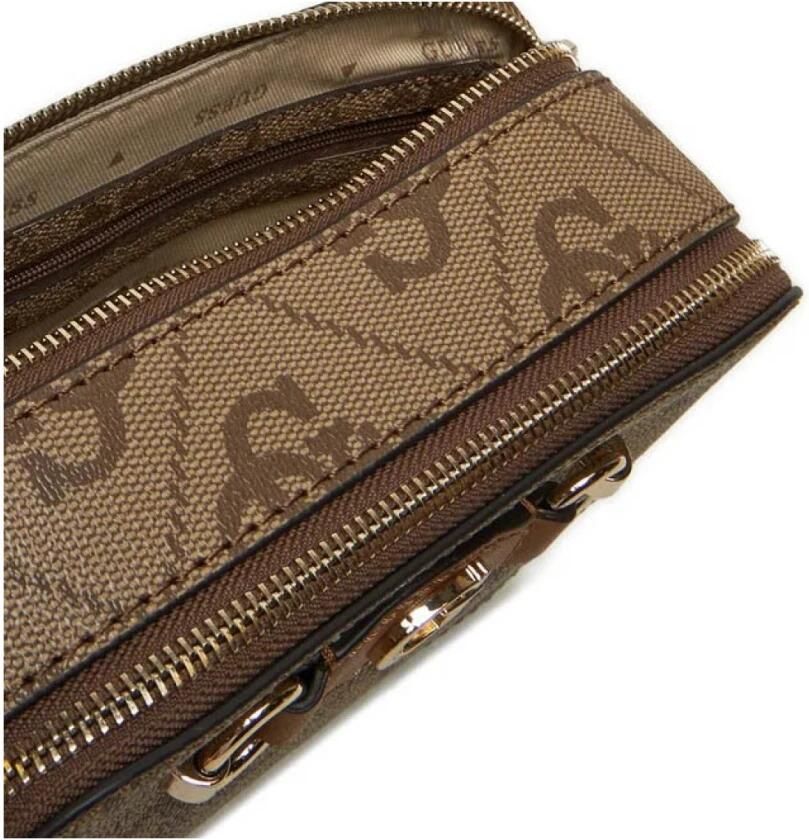 Guess Izzy Camera Crossbody Tas Brown Dames