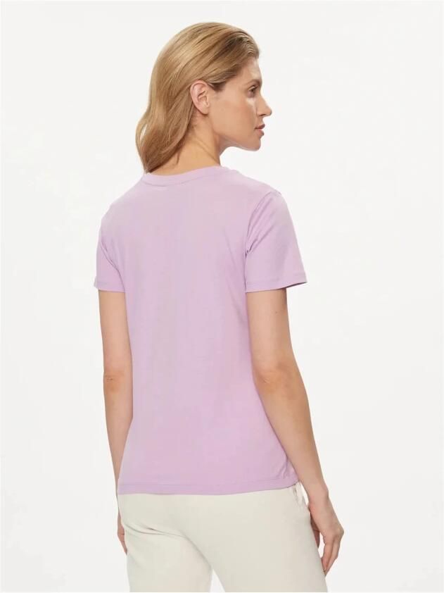 Guess Katoen Logo T-shirt Violet Rechte pasvorm Purple Dames - Foto 2
