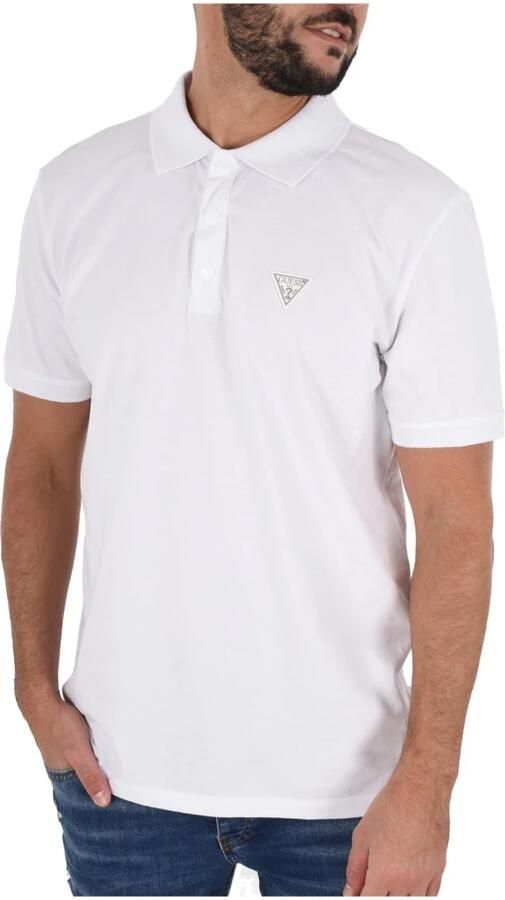 Guess Katoenen Poloshirt White Heren
