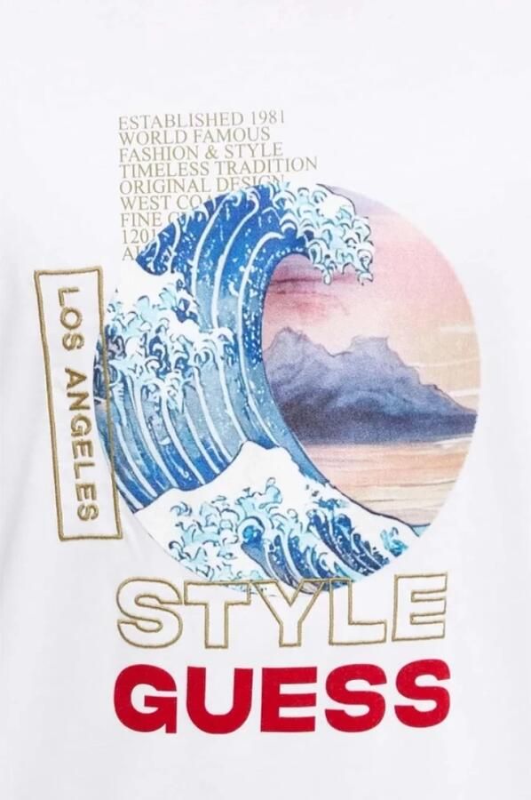 Guess Katoenen Regular Fit T-Shirt White Heren