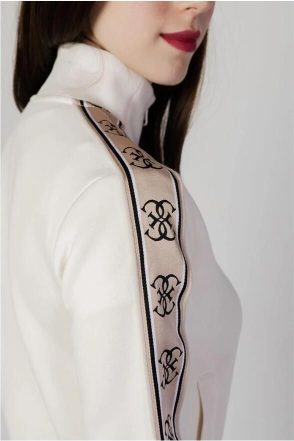 Guess Sweatshirt met ritssluiting lange mouwen en voorzakken White Dames - Foto 7