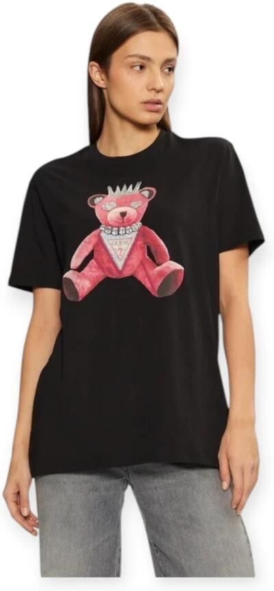 Guess Korte mouw katoenen T-shirt collectie Black Dames - Foto 4