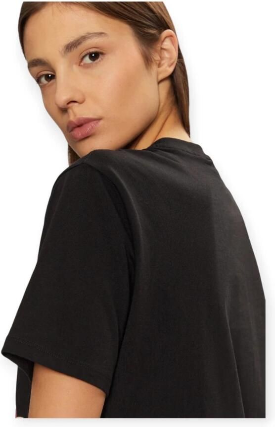 Guess Korte mouw katoenen T-shirt collectie Black Dames