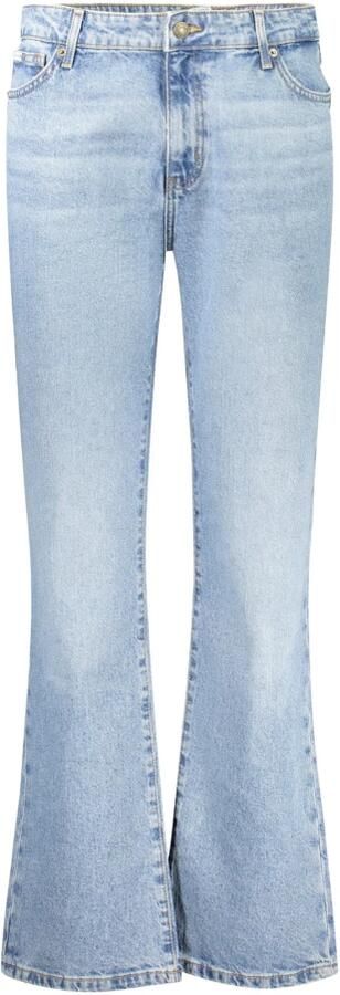 Guess Blauwe Denim Straight Jeans met Gewassen Effect Blue Dames