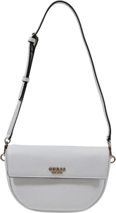 Guess Witte leren handtas met gouden details White Dames - Foto 9