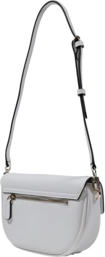 Guess Witte leren handtas met gouden details White Dames - Foto 6