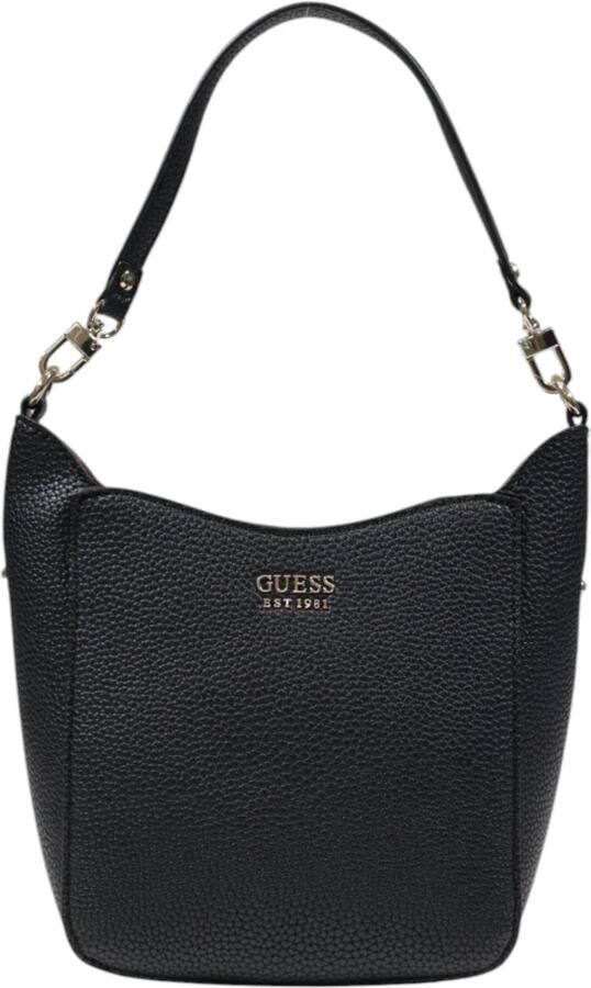 Guess Gestructureerde Zwarte Polyethyleen Handtas Damescollectie Black Dames - Foto 7