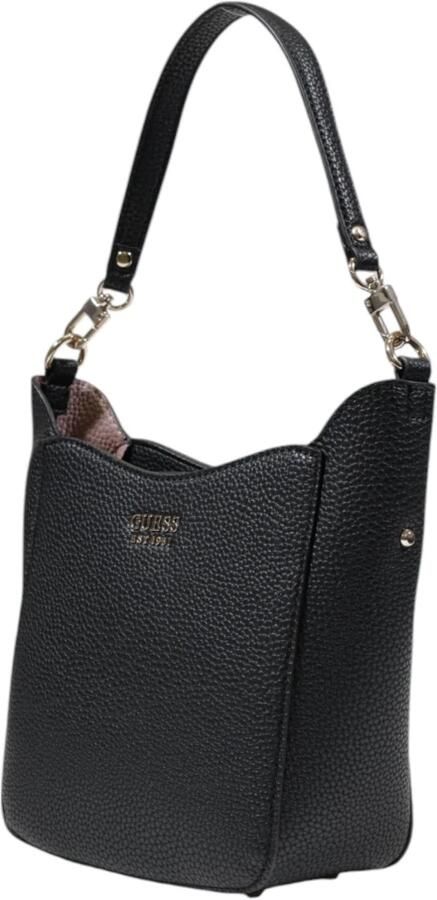 Guess Gestructureerde Zwarte Polyethyleen Handtas Damescollectie Black Dames - Foto 4