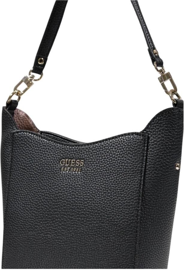 Guess Gestructureerde Zwarte Polyethyleen Handtas Damescollectie Black Dames - Foto 2