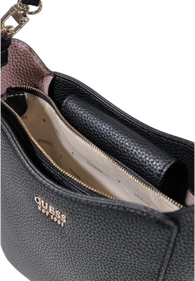 Guess Gestructureerde Zwarte Polyethyleen Handtas Damescollectie Black Dames