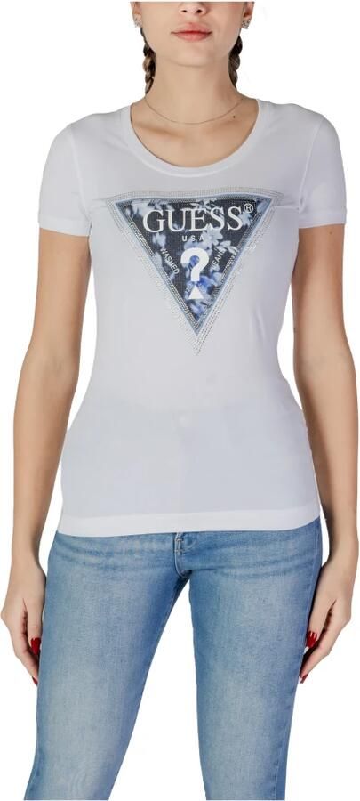 Guess T-shirt Korte Mouw SS CN TRIANGLE FLOWER W5RI00 J1314 - Foto 5