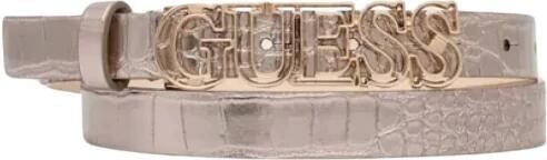 Guess Krokodileffect Dunne Riem Metaal Gray Dames