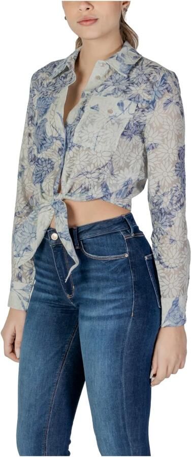 Guess Lange Mouw Lente Zomer Dames Shirt Blue Dames - Foto 3