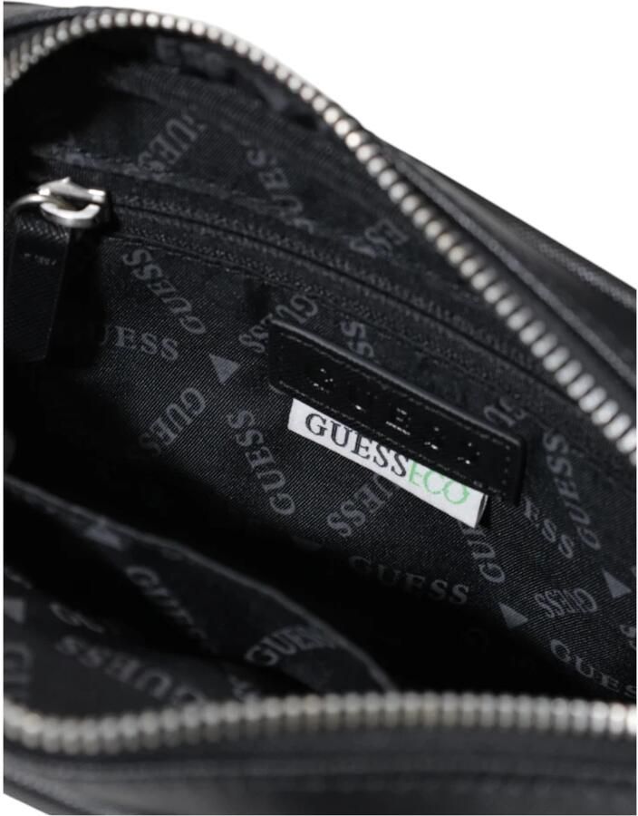 Guess Zwarte Accessoires. Afneembare Band en Ritssluiting Black