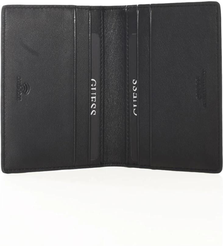 Guess Leren portemonnee Zwart kaartopslag Black Heren