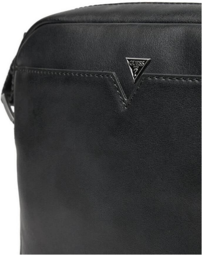Guess Leren Schoudertas Zwart Black Heren - Foto 2