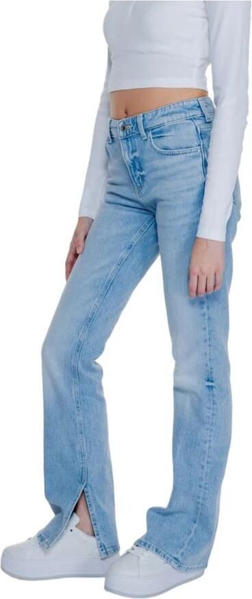 Guess Blauwe Rits Knopen Jeans Herfst Winter Vrouwen Blue Dames - Foto 3