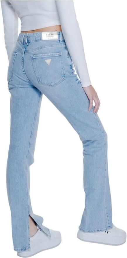 Guess Blauwe Rits Knopen Jeans Herfst Winter Vrouwen Blue Dames