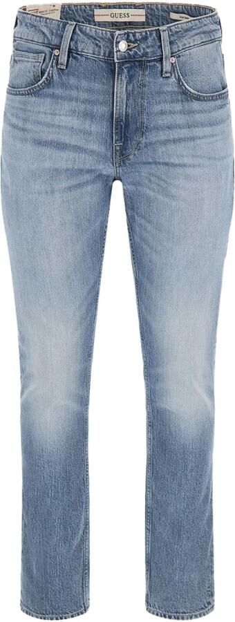 Guess Denim Heren Slim Tapered Jeans Blauw Blue Heren - Foto 8