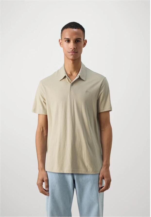 Guess Lichtgewicht katoenen polo Beige rechte pasvorm Beige Heren