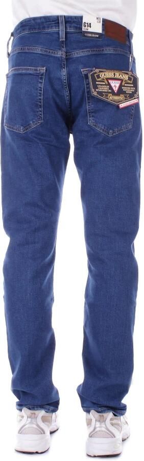 Guess Logo Achterzak 5-Pocket Regular Fit Jeans Blue Heren - Foto 3