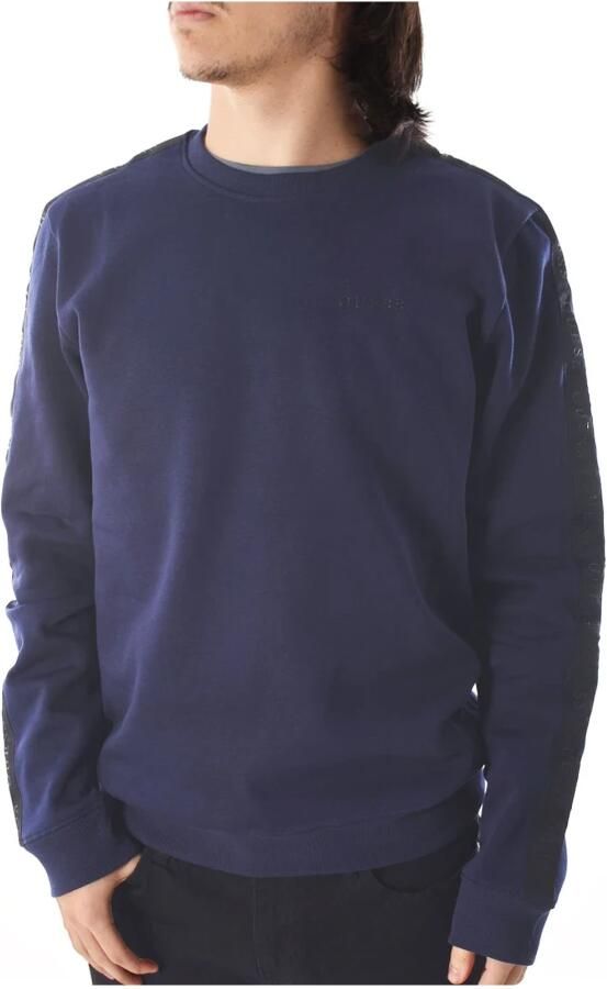 Guess Logo Band Sweatshirt Blauw Blue Heren