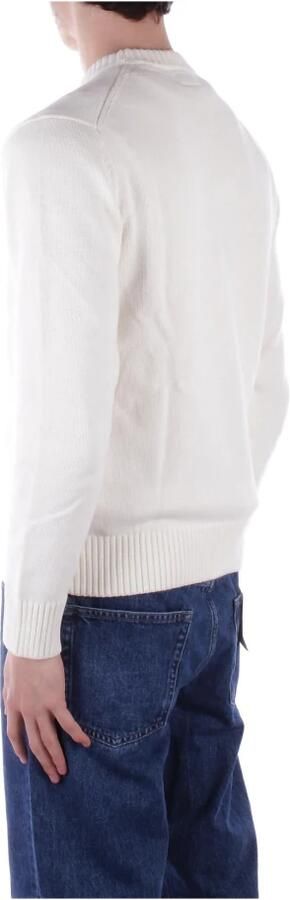 Guess Logo Front Sweater Regular Fit Cotton White Heren - Foto 9