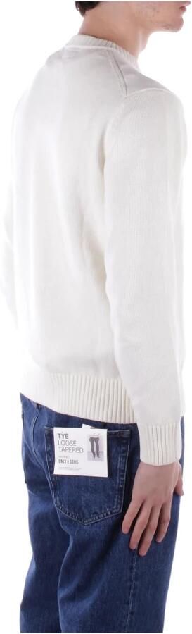 Guess Logo Front Sweater Regular Fit Cotton White Heren - Foto 11