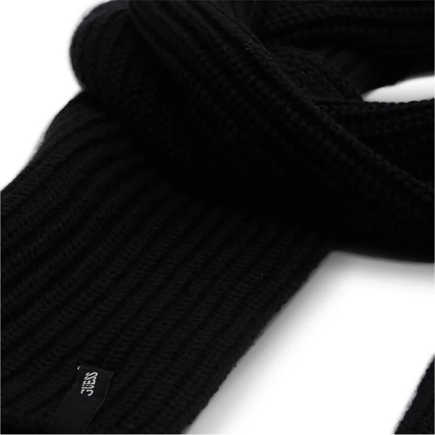 Guess Logo Gebreide Sjaal Black Dames