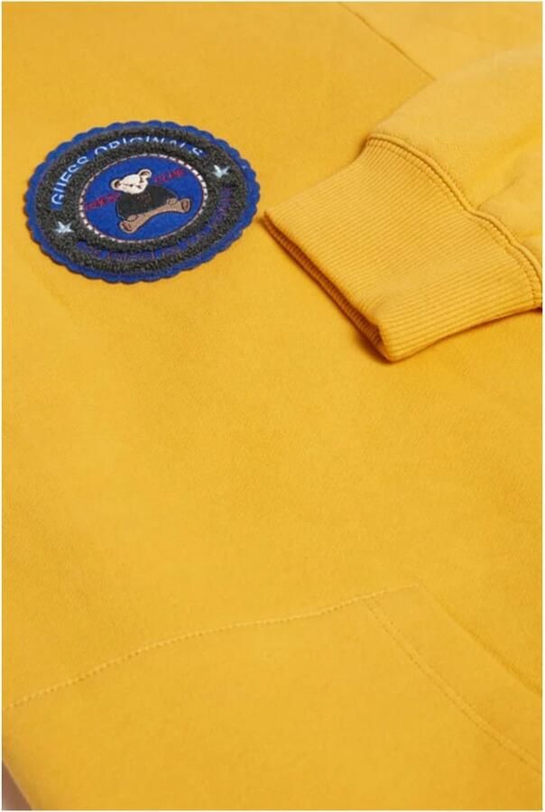 Guess Logo Hoodie Yellow Heren - Foto 2