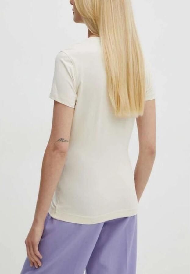 Guess Logo T-shirt voor vrouwen Beige Dames - Foto 2