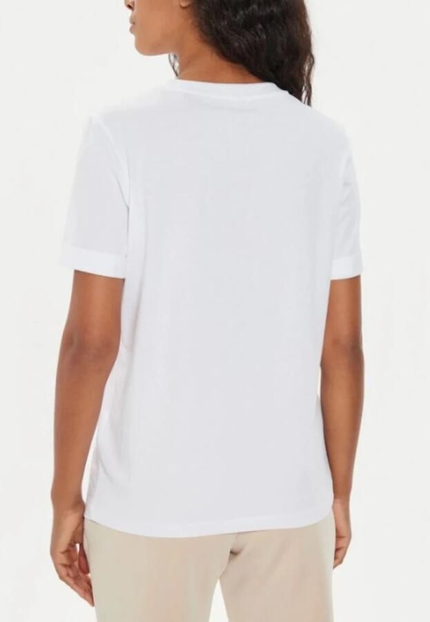 Guess Glittery Logo T-Shirt Herfst Winter Collectie White Dames - Foto 2