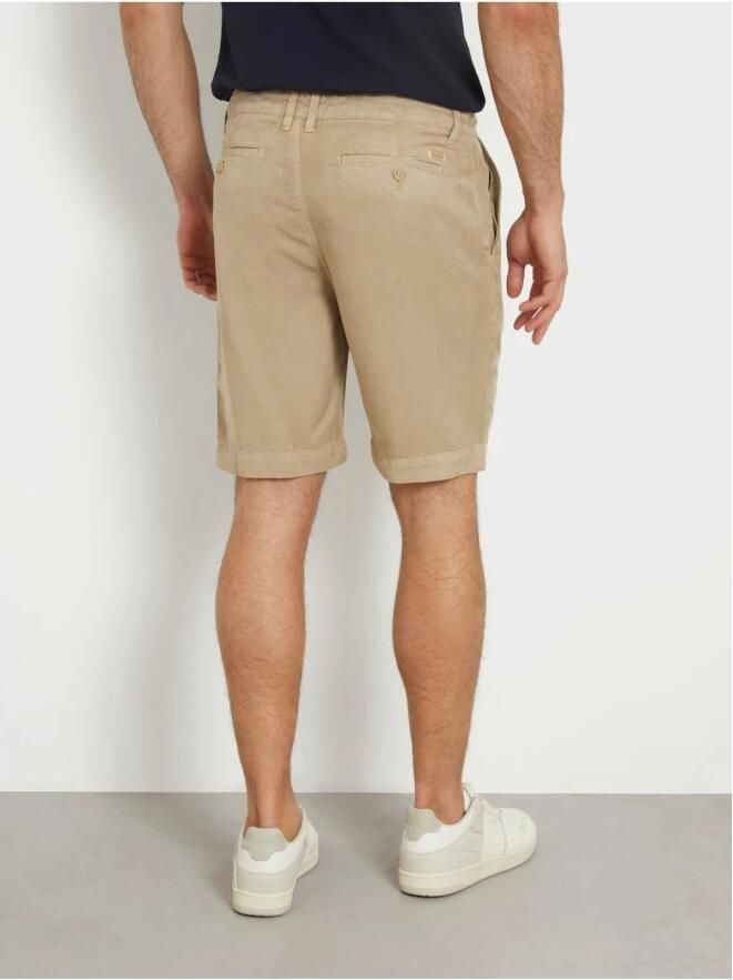Guess Lyocell Straight Shorts Beige Patched Beige Heren - Foto 2