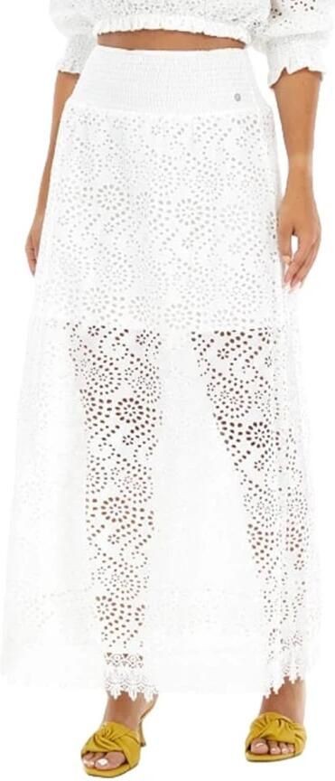 Guess Upgrade je garderobe met de Sangallo Rafa Maxi Rok White Dames - Foto 3