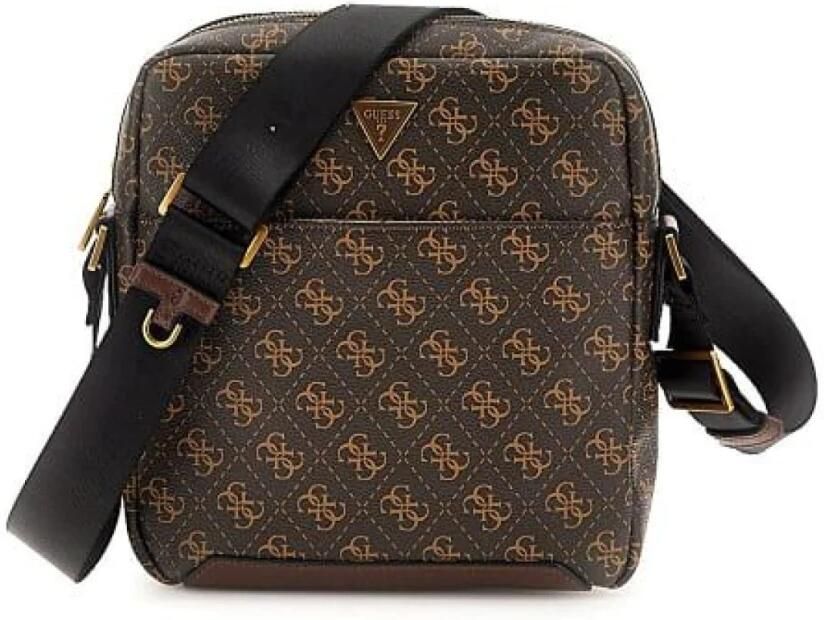 Guess Multicolor Schoudertas Modern Ontwerp Brown Heren