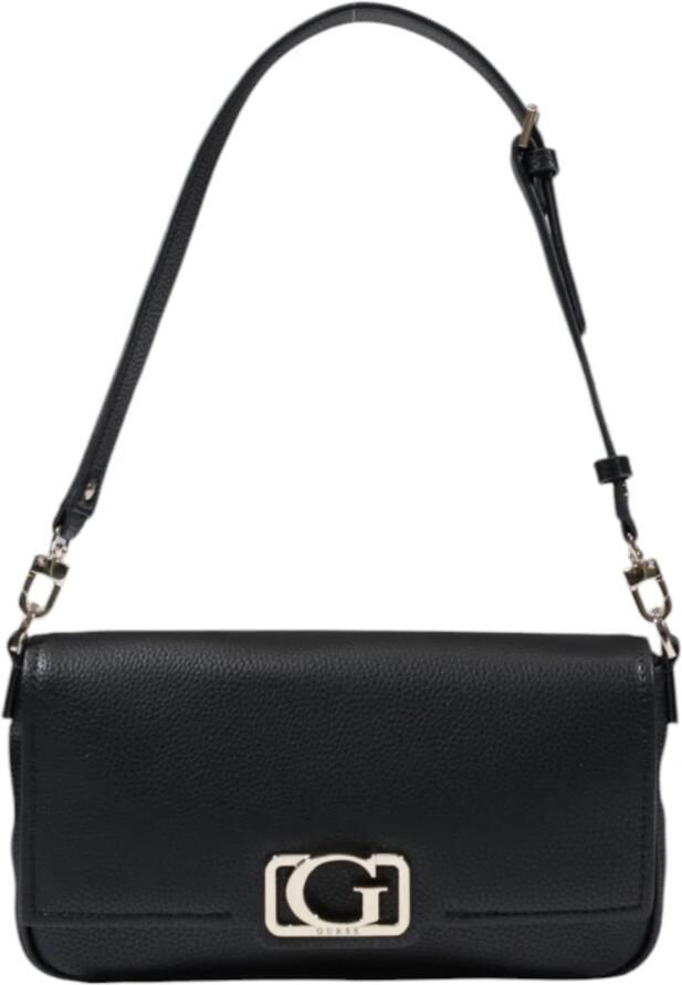 Guess Zwarte Handtas met Automatische Sluiting en Zakken Black Dames - Foto 10