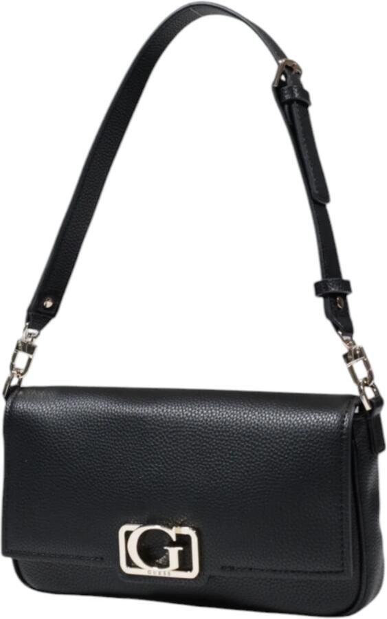 Guess Zwarte Handtas met Automatische Sluiting en Zakken Black Dames - Foto 8