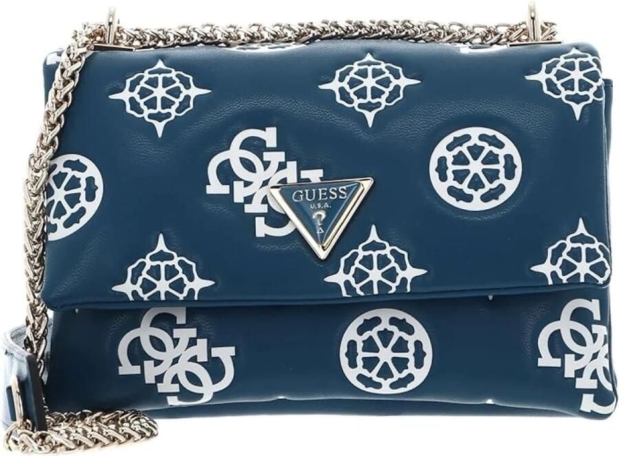 Guess Mini Crossbody Logo Tas Blue Dames